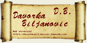 Davorka Biljanović vizit kartica